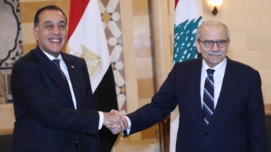 Lebanese president says counting on Egypt’s support as Egyptian premier visits Beirut
