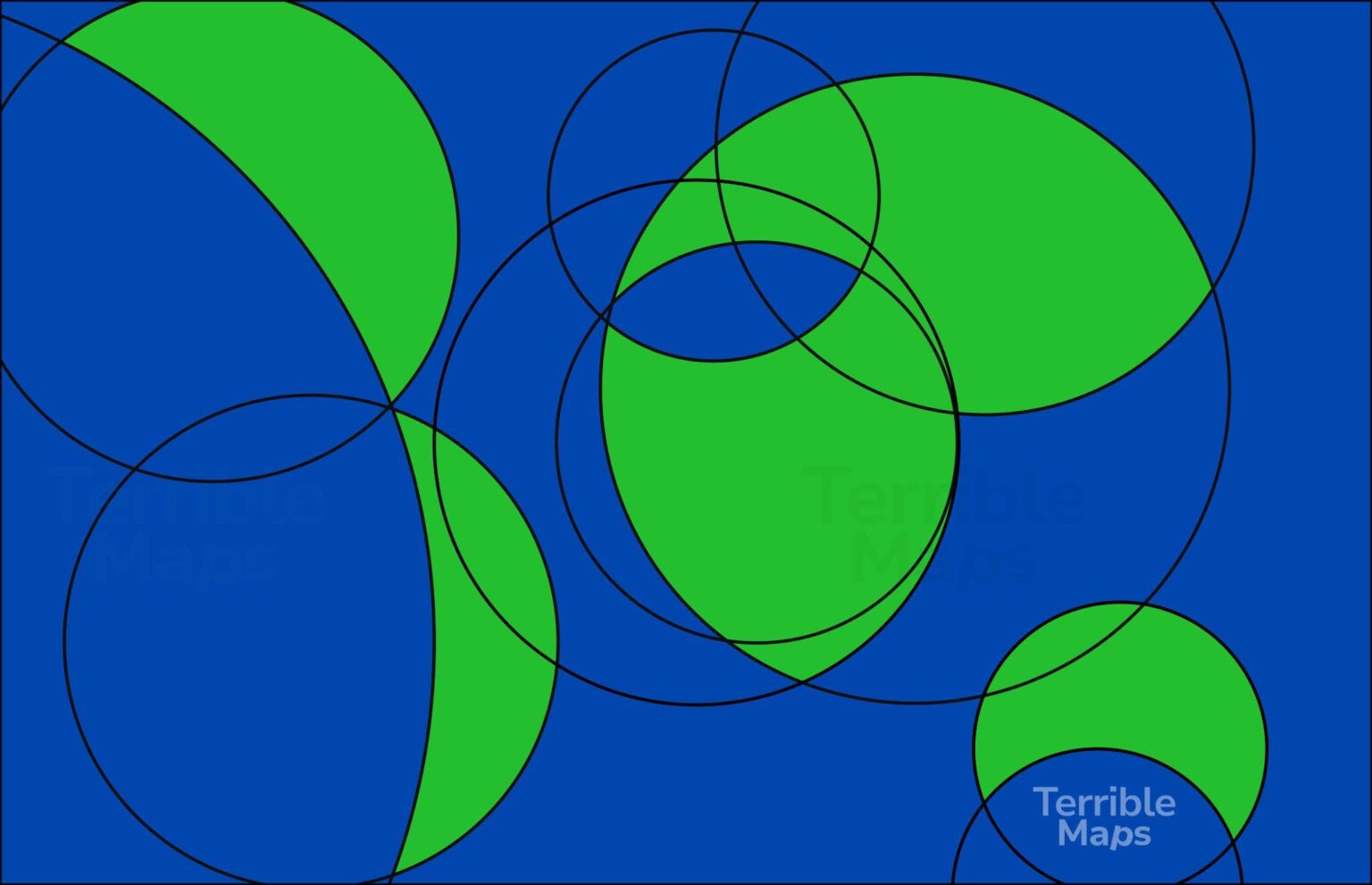 A Minimalist World Map by TerribleMaps