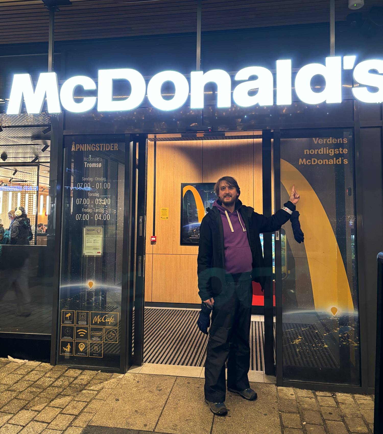 Tom Boon visits the world's northernmost McDonald's in Tromsø, Norway.