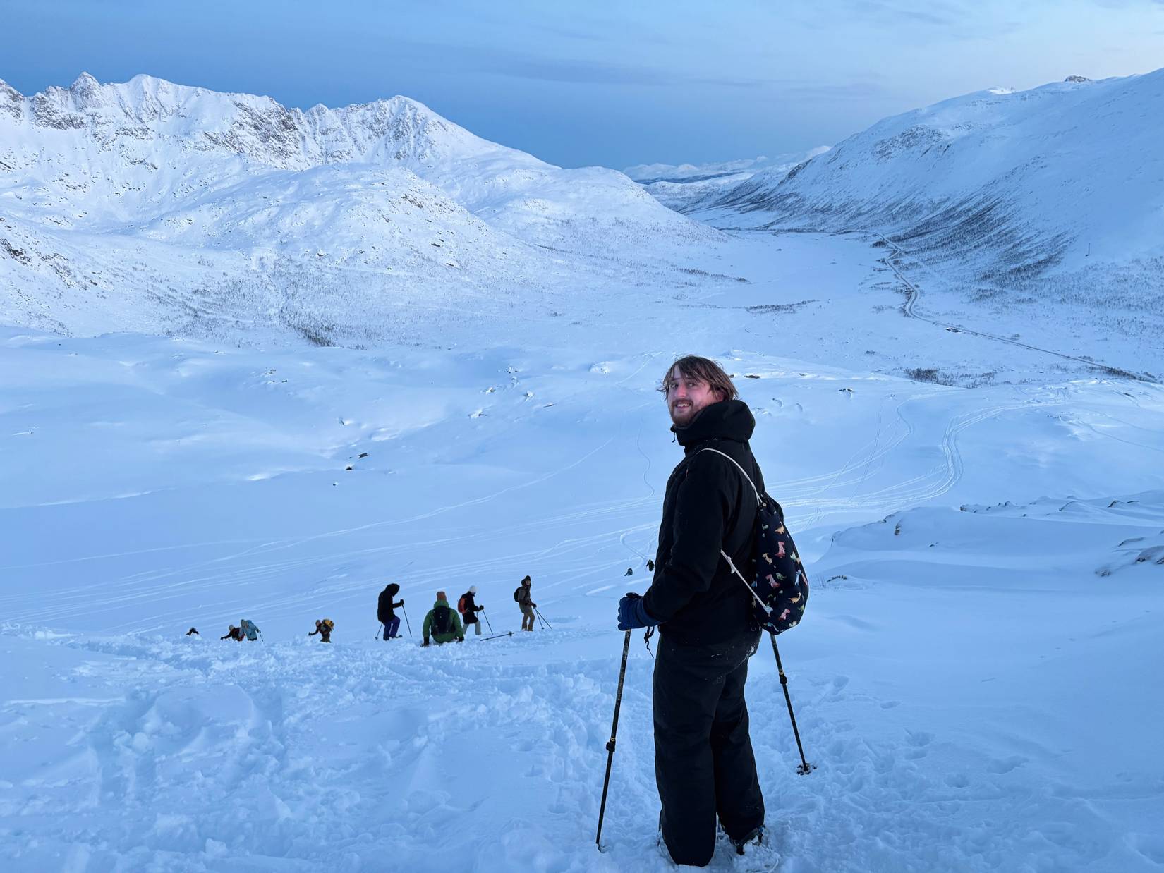 Tom Boon goes snowshoeing in Tromsø, Norway.