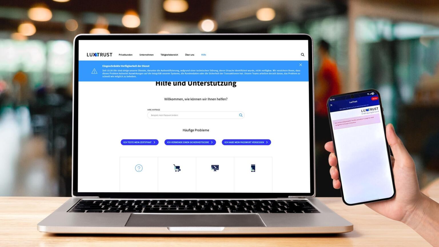 LuxTrust appears to be back online? (RTL Today)