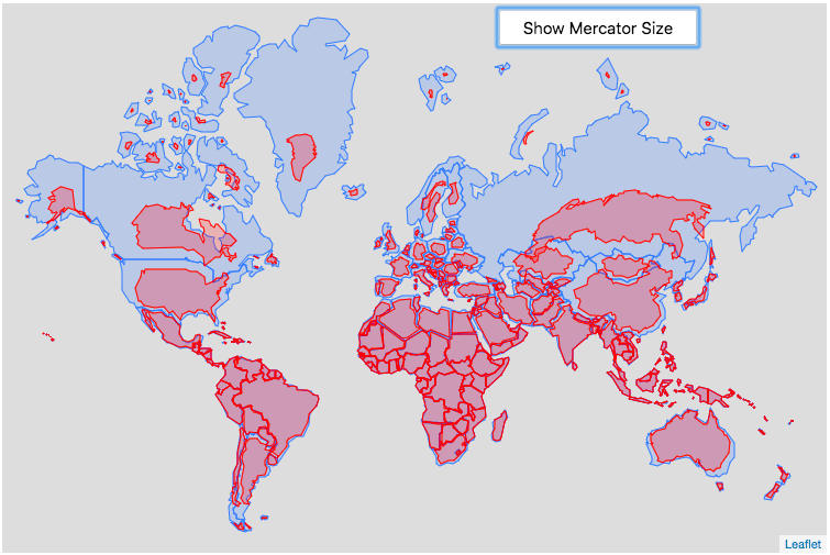 Mercator vs True Area: How the World Actually Changes Size