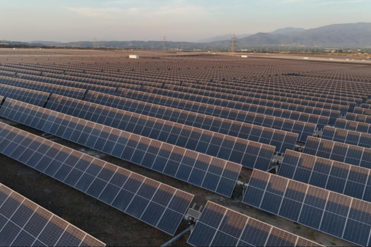 Rows of solar panels at a solar energy facility in Isparta, Türkiye, date and time undisclosed. (AA Photo)