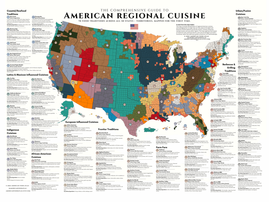 After a year of work (and a publishing deal), here’s the final map of U.S. food regions. Input appreciated
