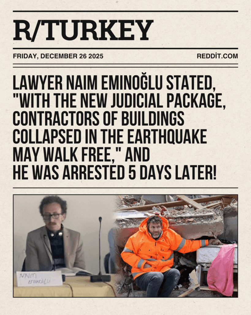 Turkish Lawyer jailed over advocacy for potential earthquake victims