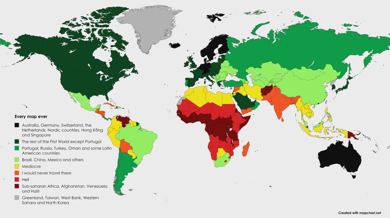 The rest of the First World except Portugal