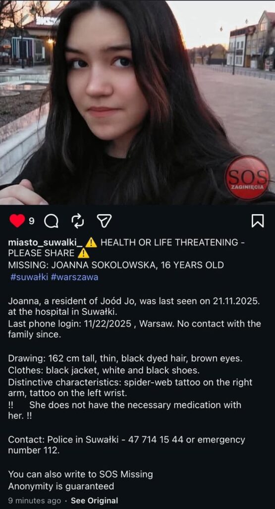 If any of you are in the Suwałki/Warsaw areas contact