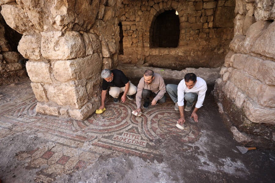 Mosaic Found At Mill In Beyazsu