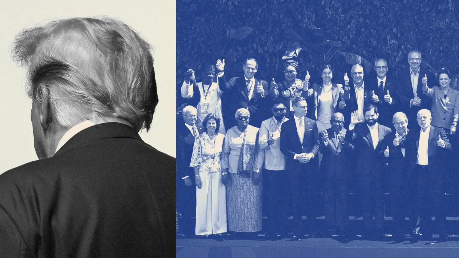 back of Trump's head