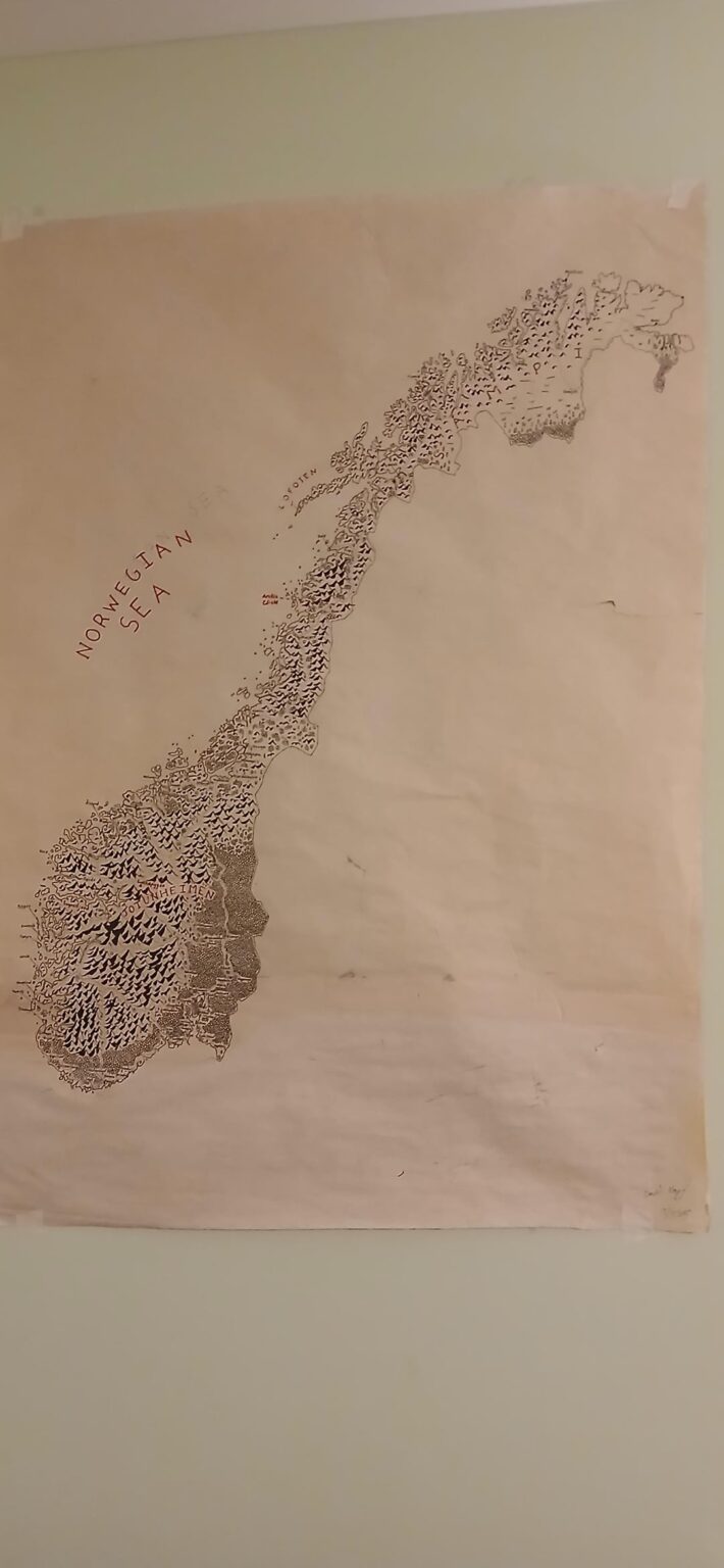 [Original] Hand-Drawn Map of Mainland Norway