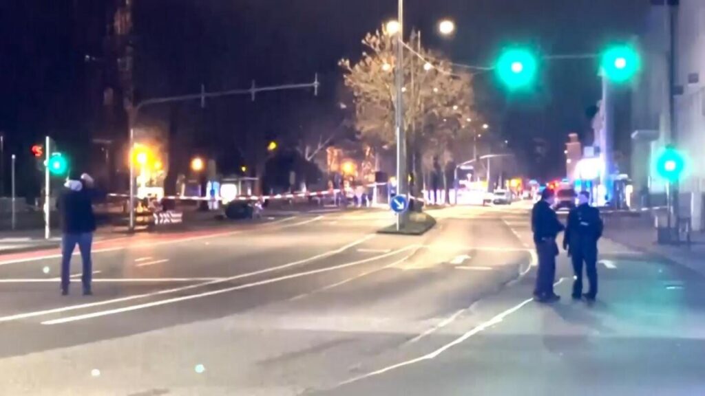 Car crashes into a bus stop in Germany, injuring 3, one of them seriously