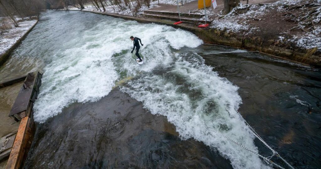 Debate over river surfing in German park gets gnarly after city removes wave-creating device
