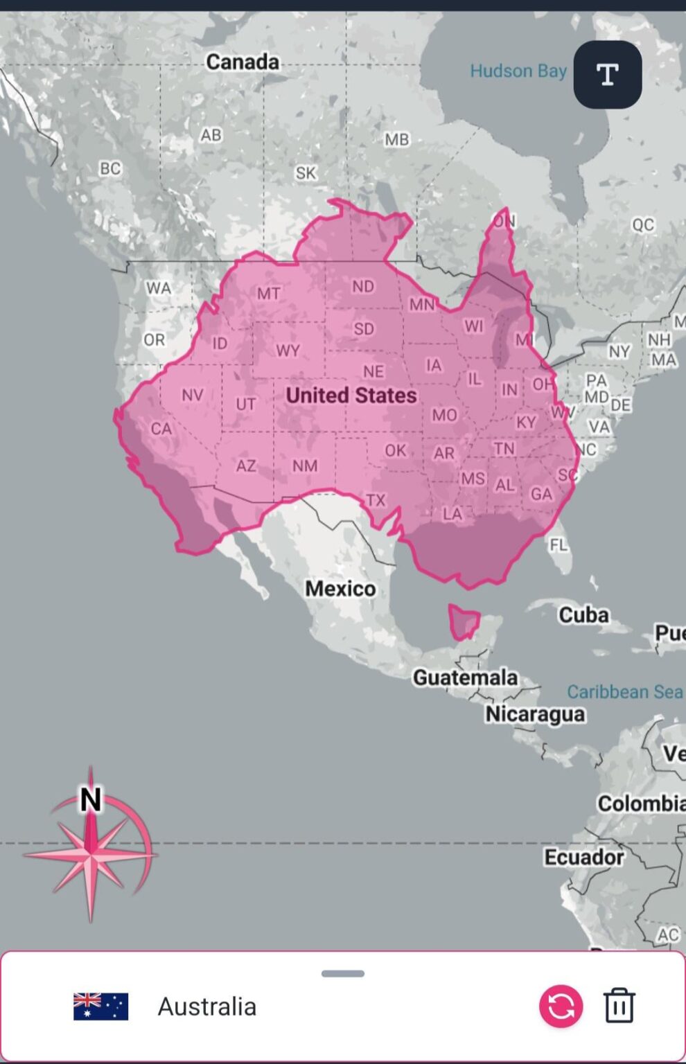 I had no idea the true size of Australia, and I live here.