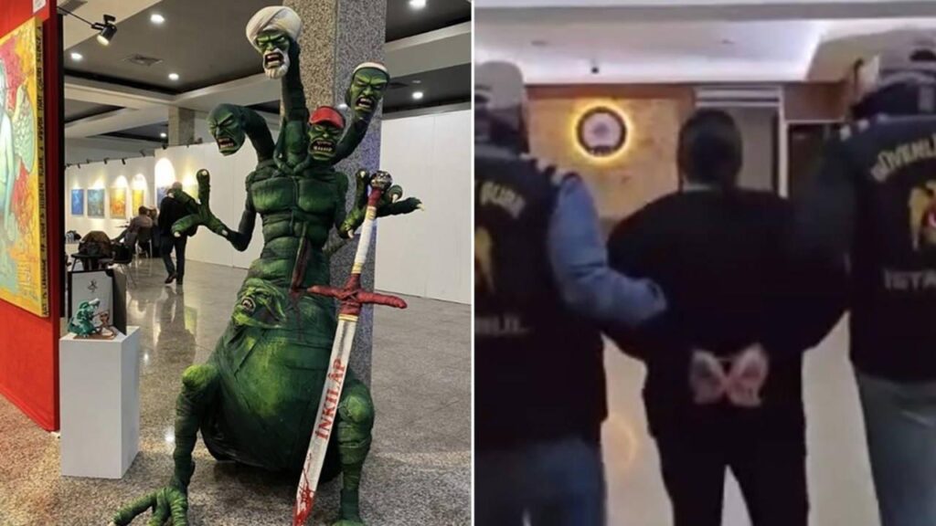 The 'four-headed monster' statue angered the reactionaries, the prosecutor's office took action: 2 people are detained