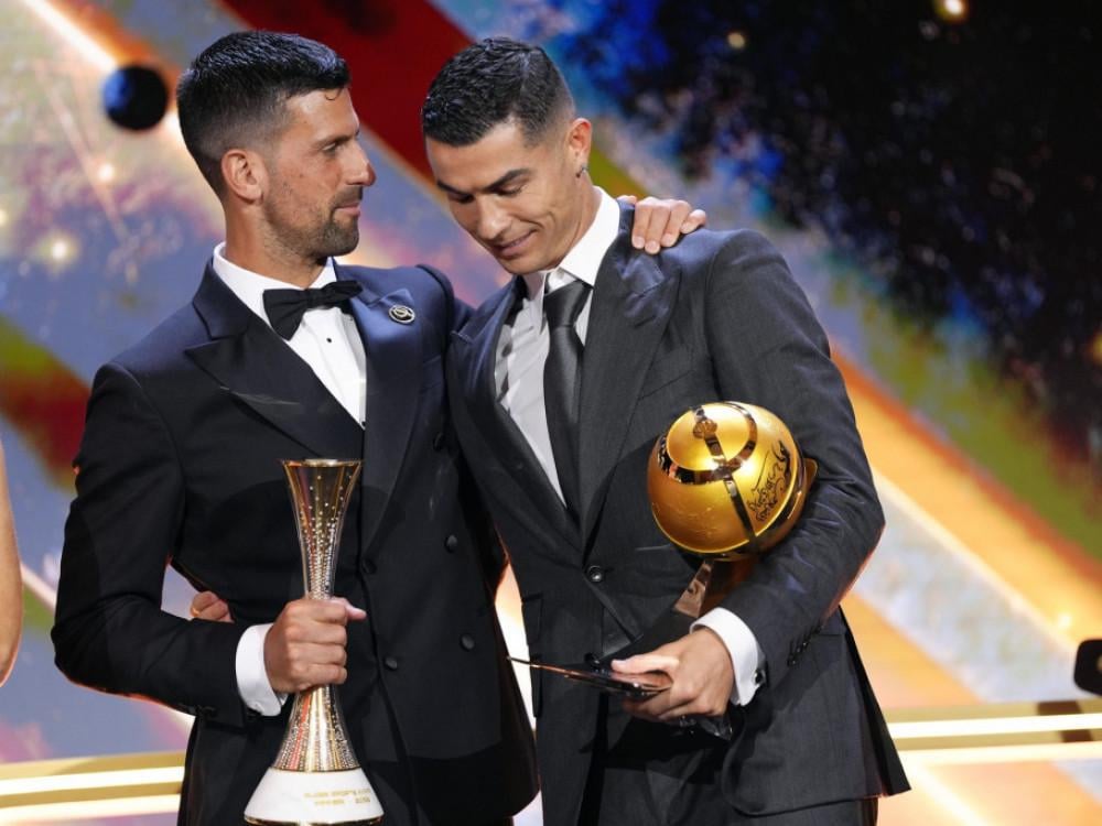 The "failed tennis player" Novak Djokovic received the award for sportsman of the year. And that award was presented to him by the other "Failed Athlete" Cristiano Ronaldo