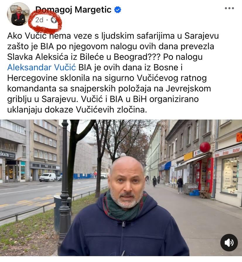 Aleksandar Vučić removed the most inconvenient witness of the Sarajevo safari?