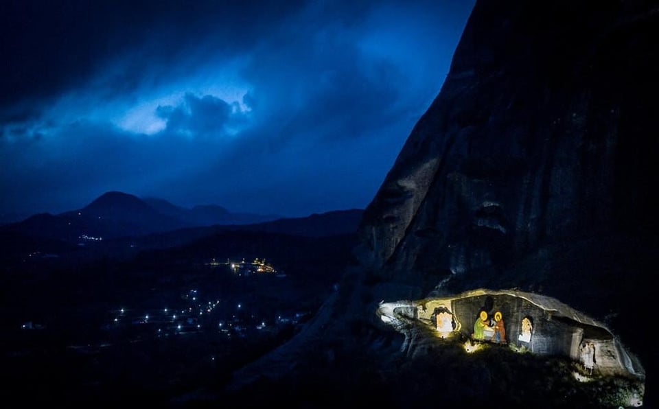 Impressive manger in Meteora
