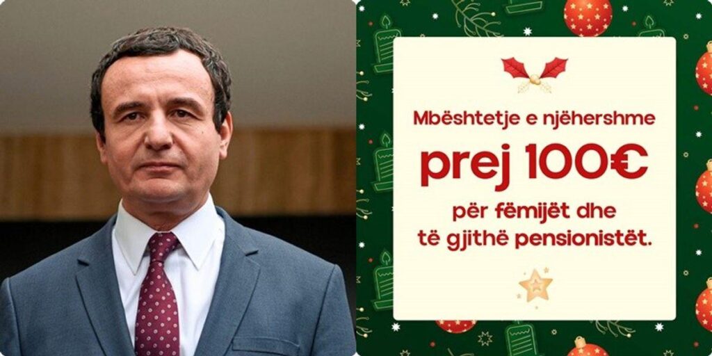 Kurti: Children and pensioners will benefit from an allowance of 100 euros for the end of the year