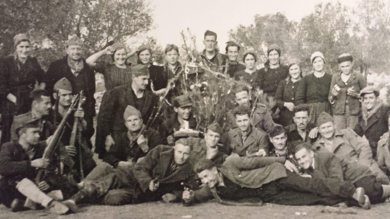 Christmas celebration among partisans in 1943 (somewhere near Vodice)