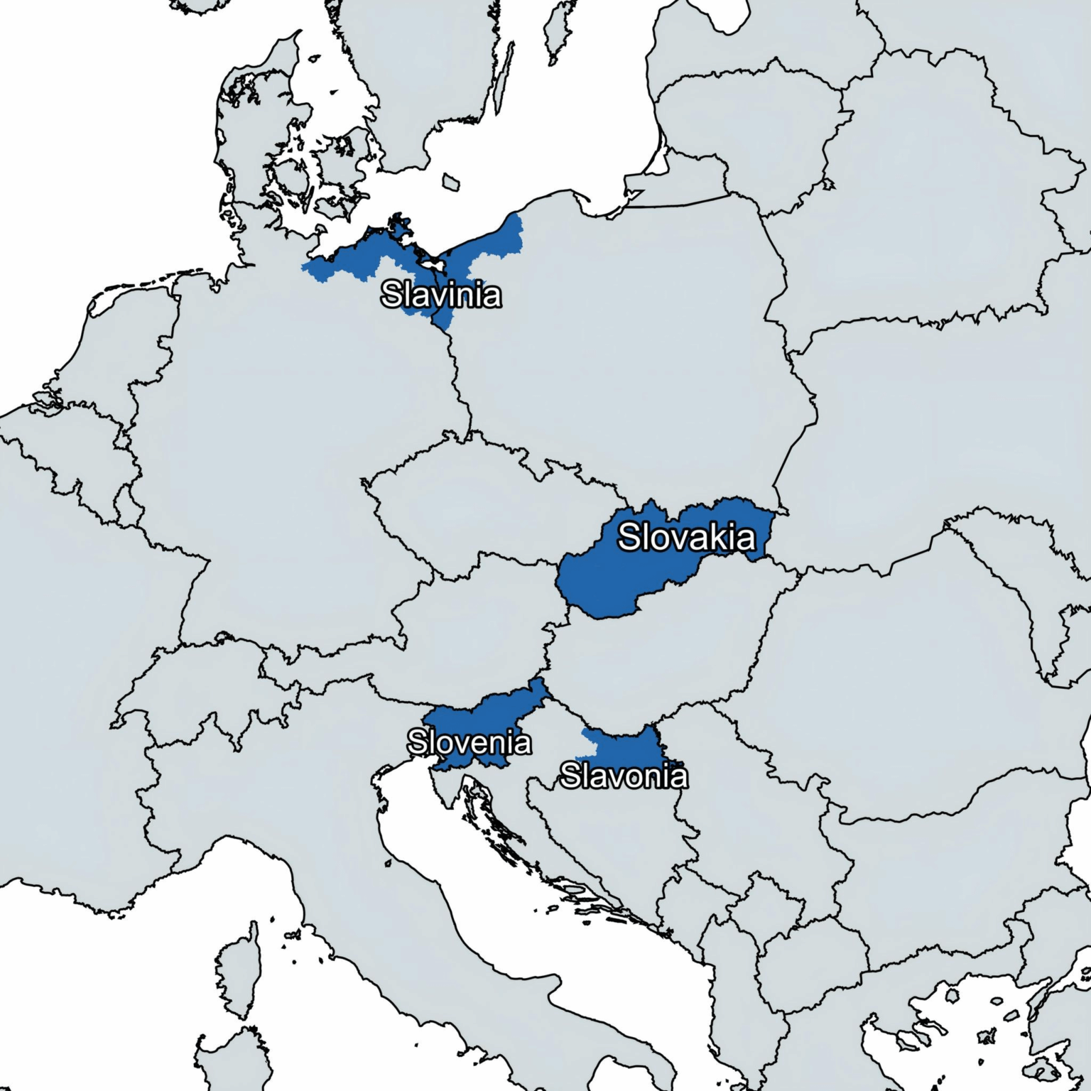Thank god Slavinia and Slavonia aren't countries. For many people Slovenia and Slovakia are already enough