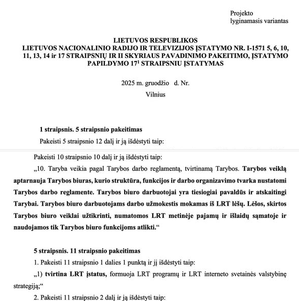 The authorities are already preparing draft laws for further LRT censorship