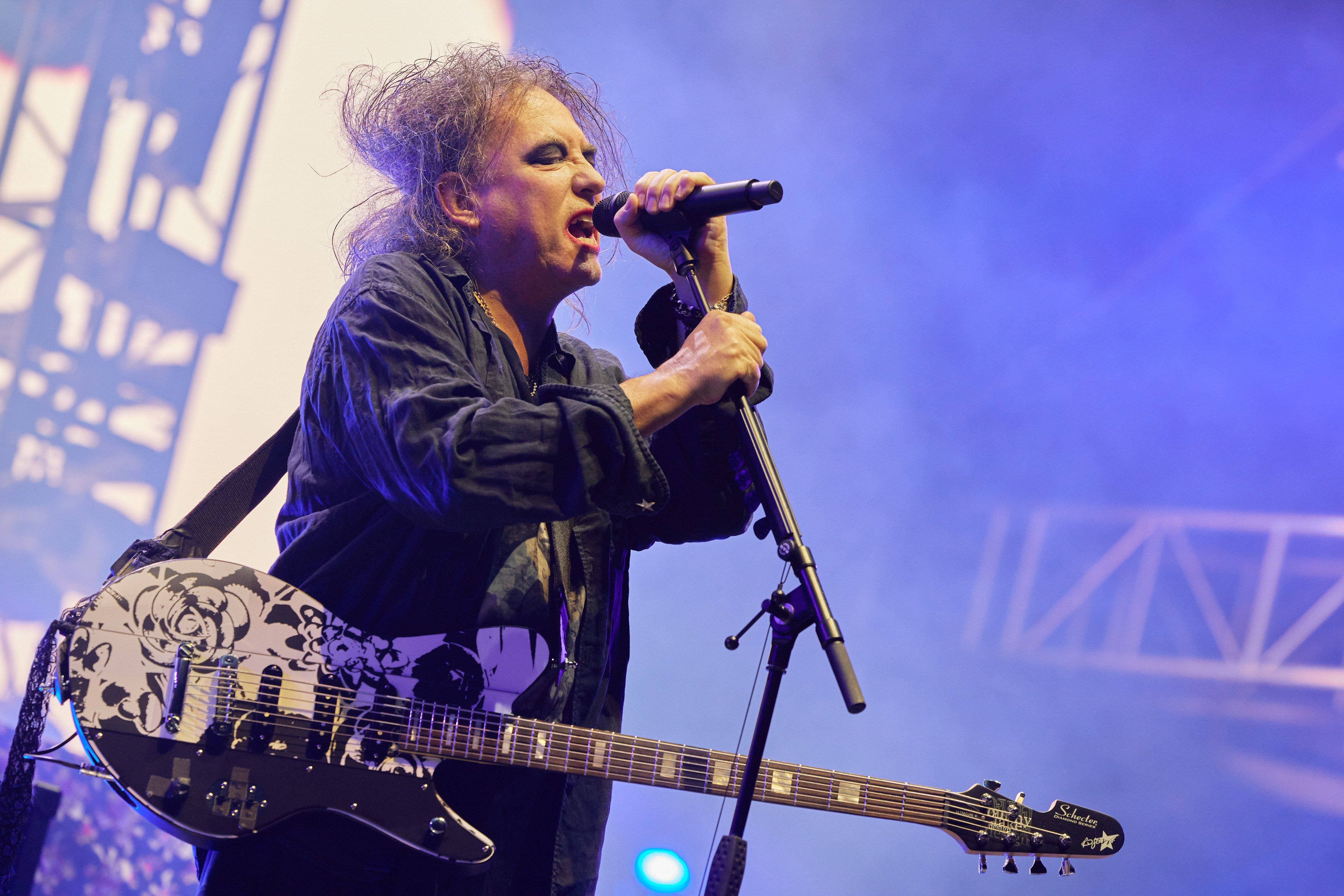 Robert Smith of The Cure performs at Riot Fest 2023.