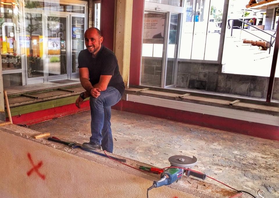 Jacques Moretti during the build of Le Constellation bar in Crans Montana, Switzerland.