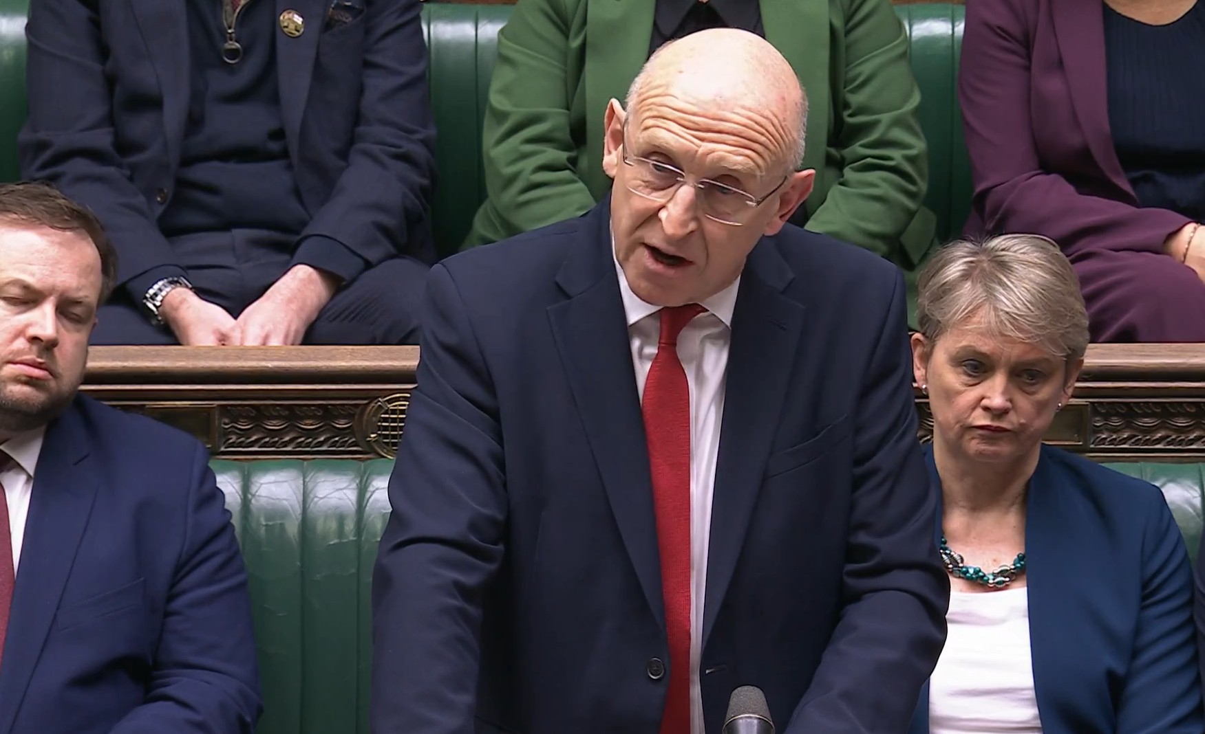 Defence Secretary John Healey addressing MPs in the House of Commons.