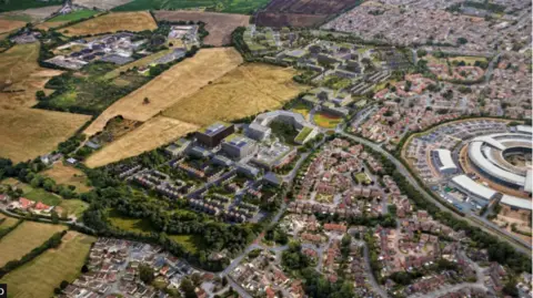 HBD An artist5s impression of part of the Golden Valley site