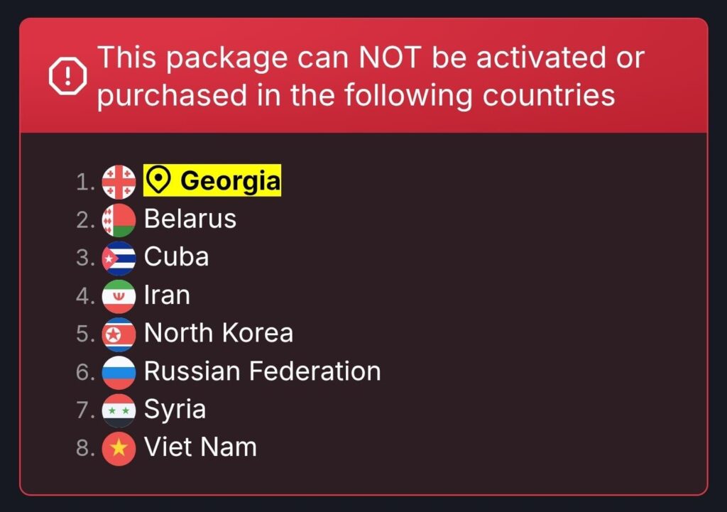 'Ghost of Tshushima' is banned in Georgian Steam and in these countries...