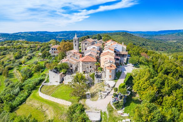 Historic town of Hum in central Istria.