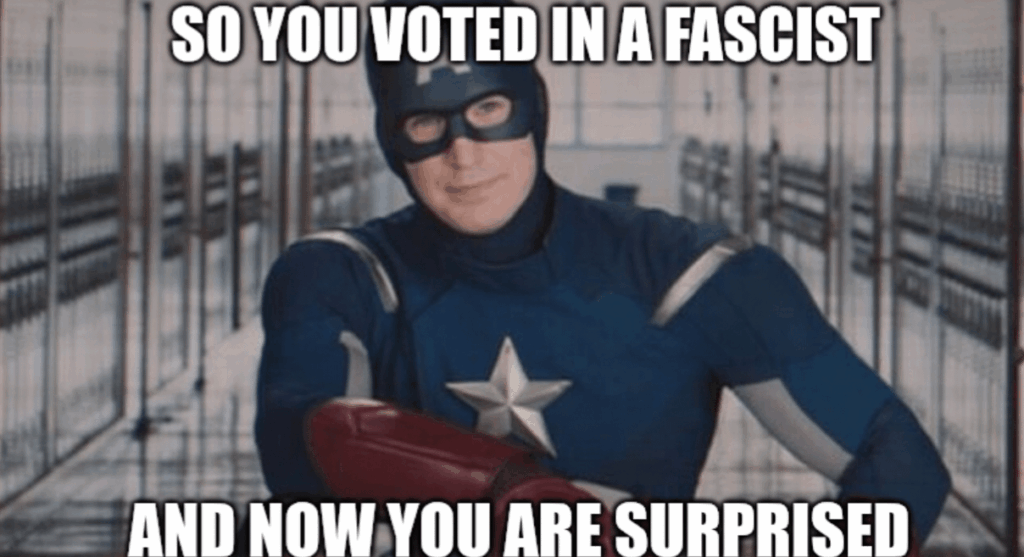 Strange women lying in ponds distributing swords is no basis for a system of government