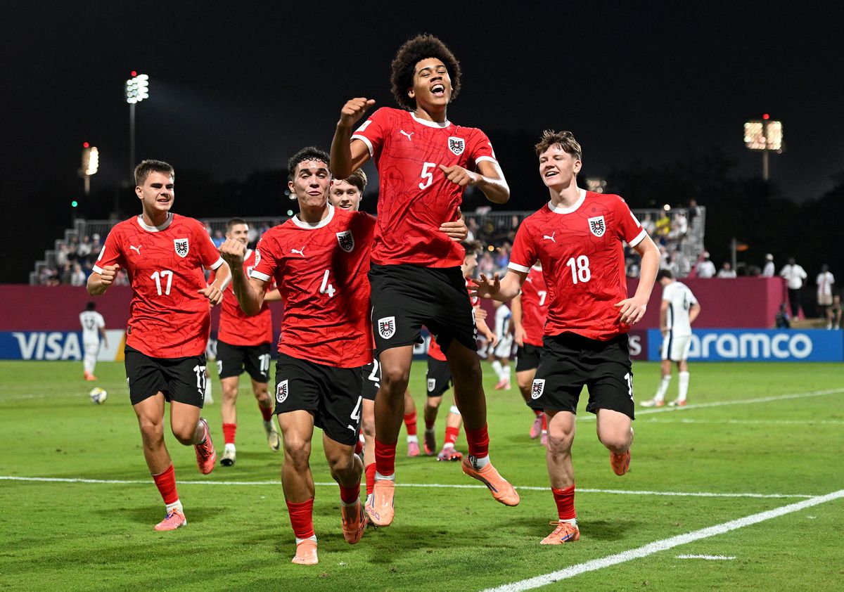 Ndukwe celebrates after scoring against England at the Under-17 World Cup last November