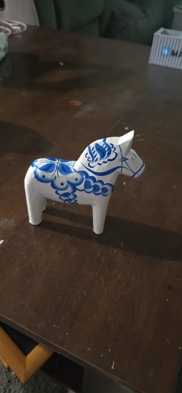 Police Swedish dala horse