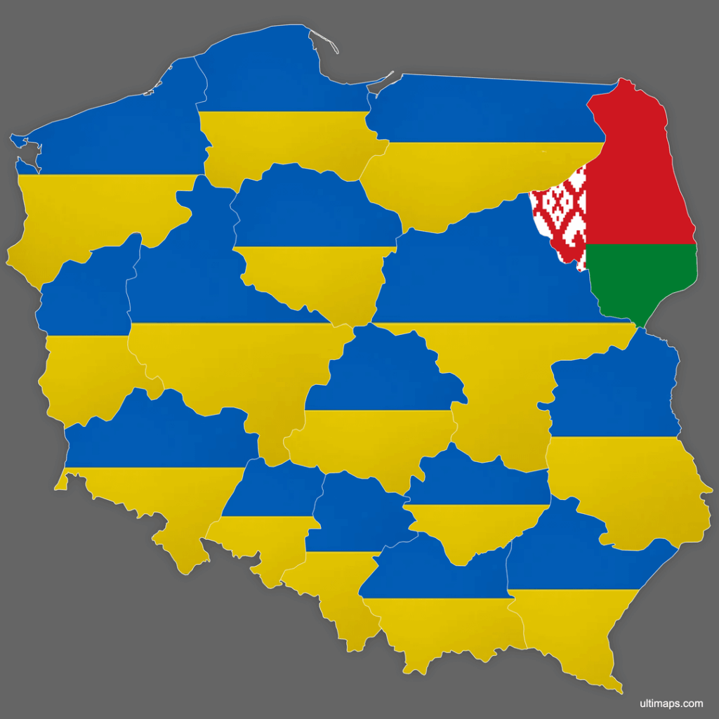 [OC] First, Second, Third and Fourth largest immigrant group in every Polish Voivodeship