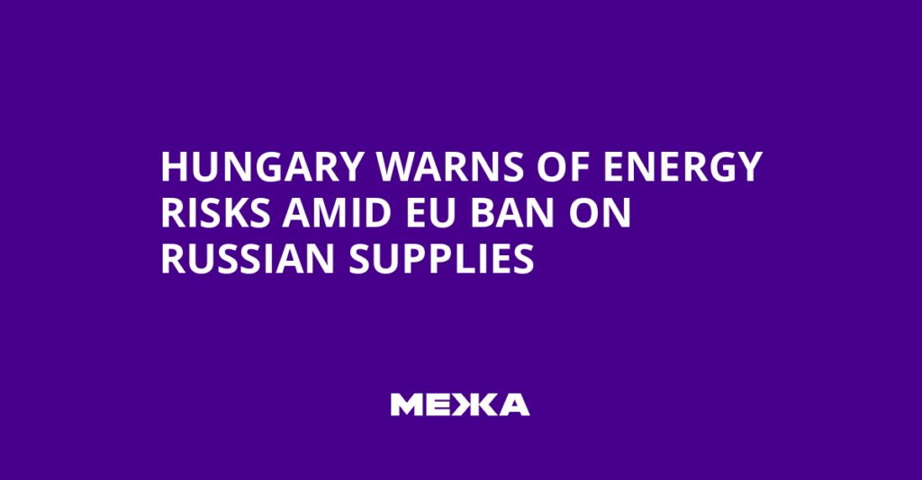 Hungary warns of energy risks amid EU ban on Russian supplies | Ukraine news Hungary warns of energy risks amid EU ban on Russian supplies | Ukraine news