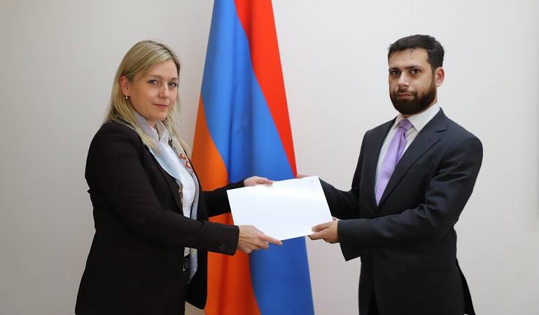 Newly appointed Ambassador of the Swiss Confederation presented the copy of her credentials to the Deputy Foreign Minister of Armenia