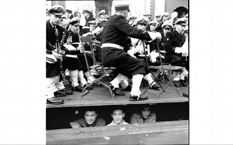 From the archives: Spectators at a royal wedding parade in Luxembourg, 1953