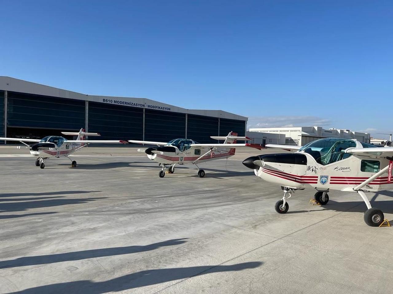 Turkish Air Force's Super Mushshak Initial Training Aircraft at an undisclosed location and time. (Photo via X/@DefenceTurkey)
