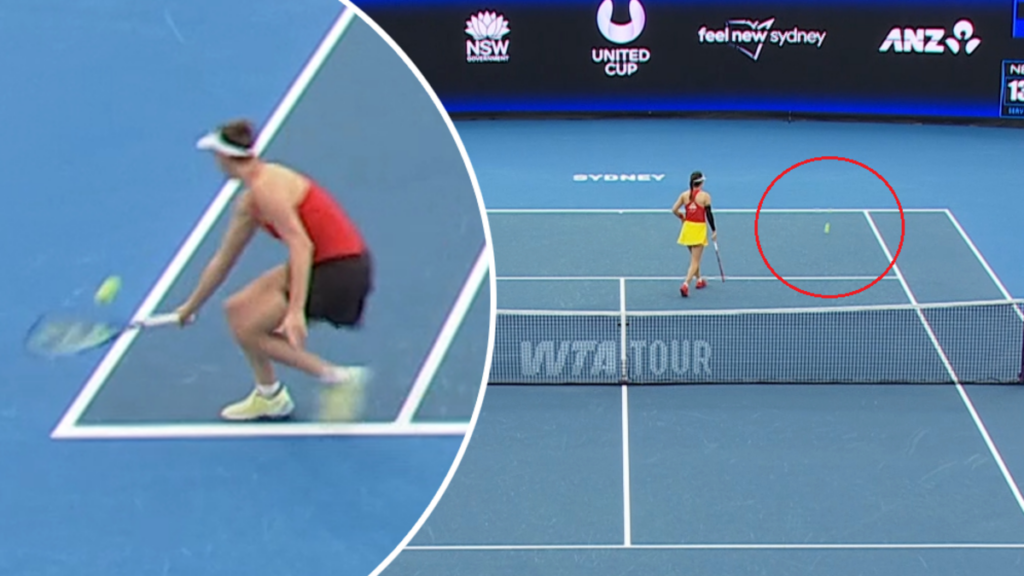 Elise Mertens win first leg for Belgium in United Cup clash vs China's Lin Zhu; 22-shot rally video, result, highlights