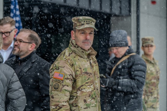 Gen. Donahue Conducts Ribbon Cutting Ceremony and Visits U.S. Soldiers for Thanksgiving in Lithuania
