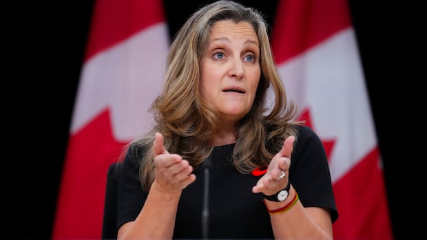 Ukraine's Zelenskyy says he's appointed Chrystia Freeland as an economic adviser
