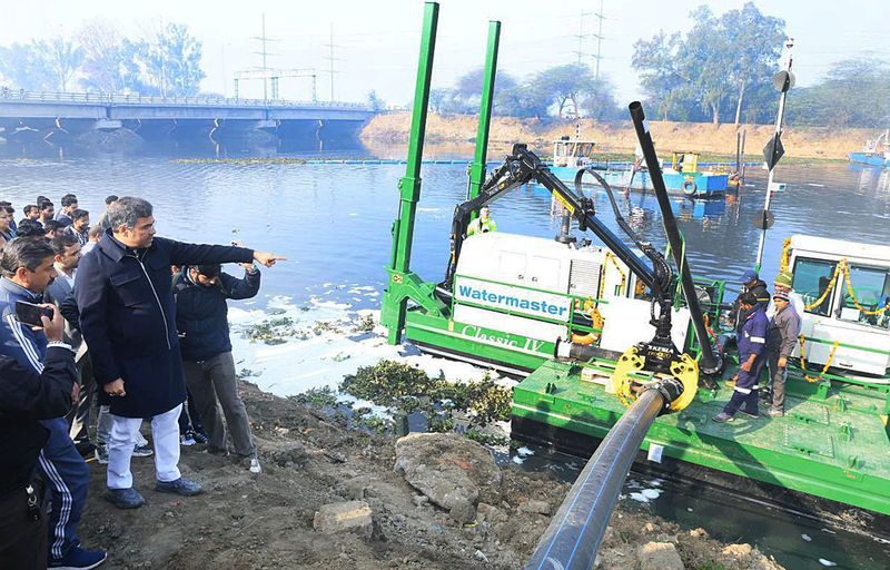 Finland-made advanced dredger deployed to clean Najafgarh Drain Finland-made advanced dredger deployed to clean Najafgarh Drain