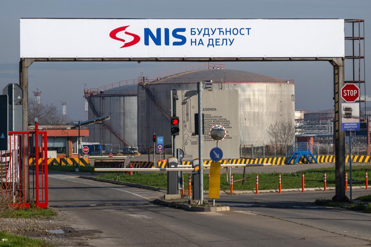 This photograph shows the Petroleum Industry of Serbia (NIS) in Pancevo, Serbia on Dec. 10, 2025. (AFP Photo)