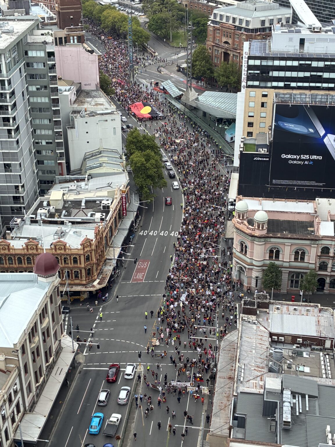 A lot of people out for the march today