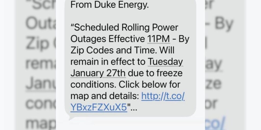 Duke Energy alerts customers of new outage scam