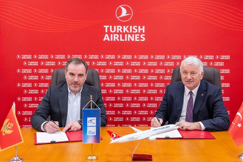 Turkish airlines and air montenegro forge new path for global travel: a groundbreaking codeshare partnership connecting türkiye and montenegro