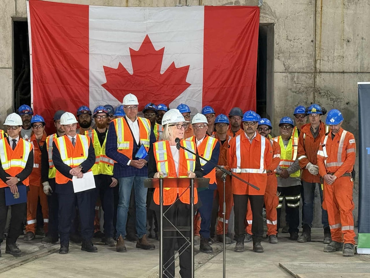 Federal Jobs Minister Patty Hajdu makes $500M announcement at Algoma Steel on Monday.
