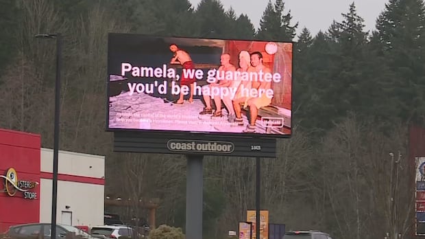 Helsinki wants Pamela Anderson to connect with her Finnish roots. So, it put a billboard up near her B.C. home Helsinki wants Pamela Anderson to connect with her Finnish roots. So, it put a billboard up near her B.C. home