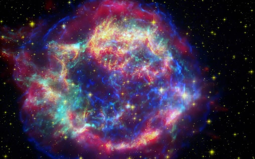 The supernova remnant of Cassiopeia A.